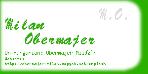 milan obermajer business card